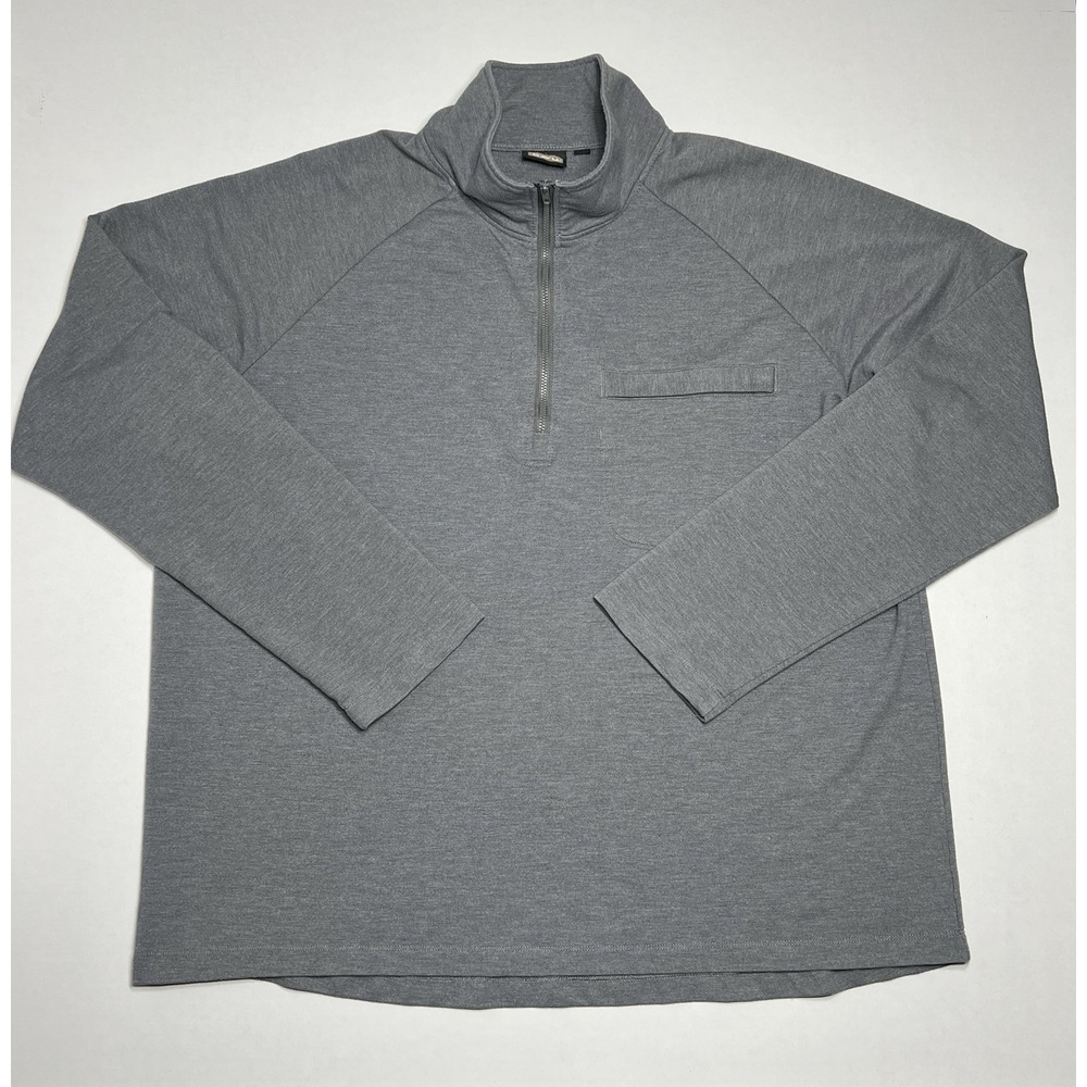 Kavu Long Sleeve Pullover Sweatshirt Men's Size XXL  Gray Camping Hiking  Zip‎